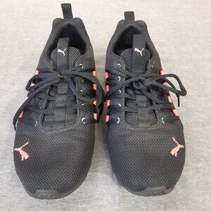Puma Axelion Womans Athletic Shoes Size 8 Black Teal Yellow Running Jogging